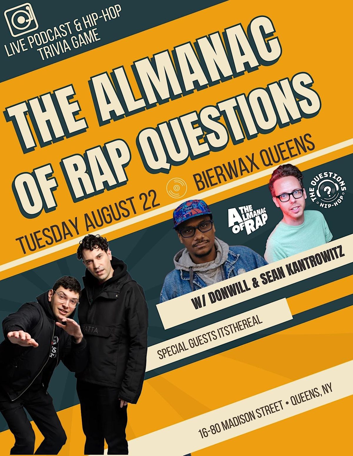 The Almanac of Rap Questions: Live Podcast and Hip-Hop Trivia Game ...