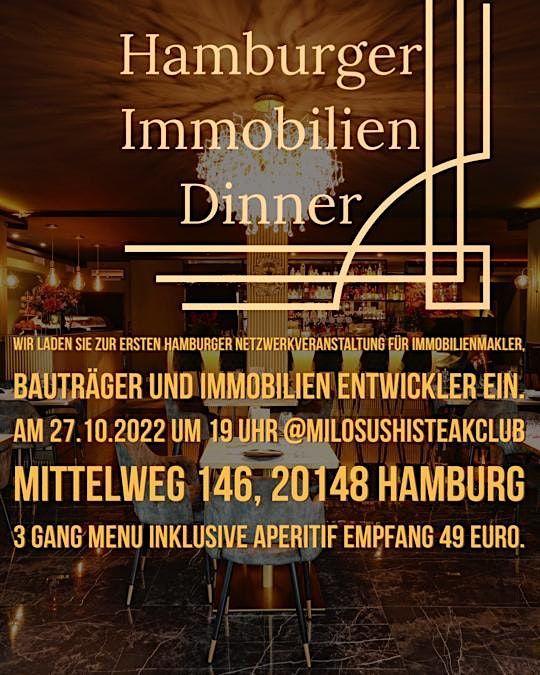 Hamburger Immobilien Dinner Vol.2, Milo Sushi & Steak Club, Hamburg