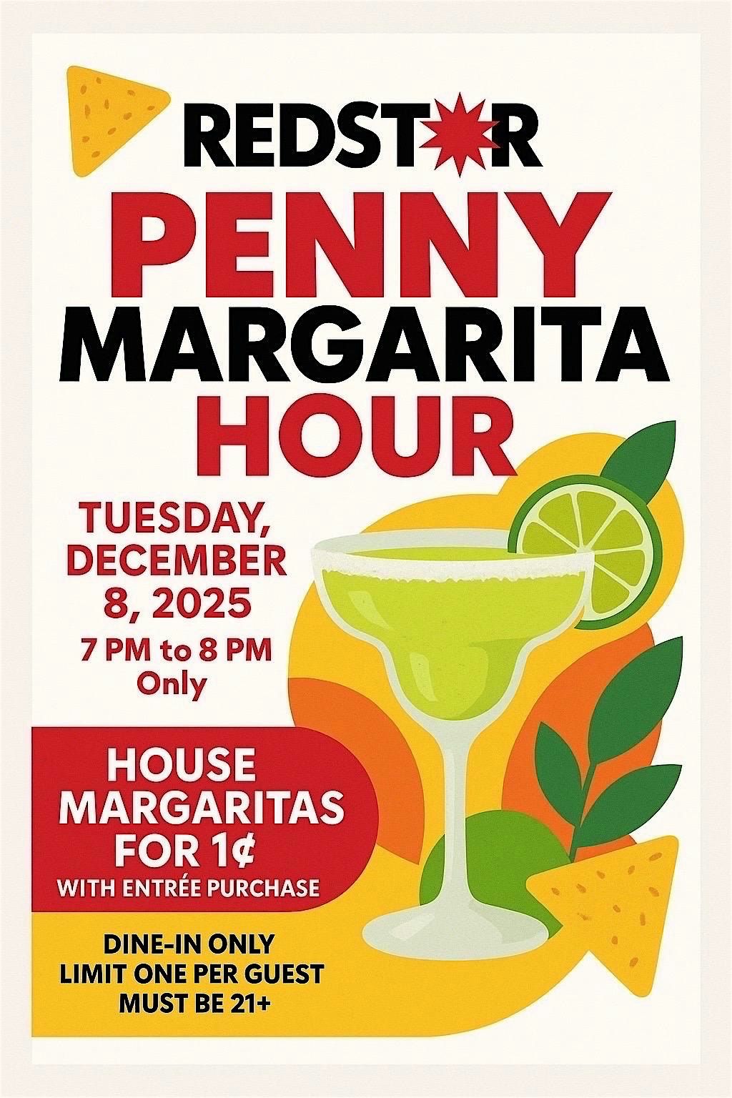Penny Margarita Hour at Red Star Kitchen + Bar | Event in Matteson | AllEvents