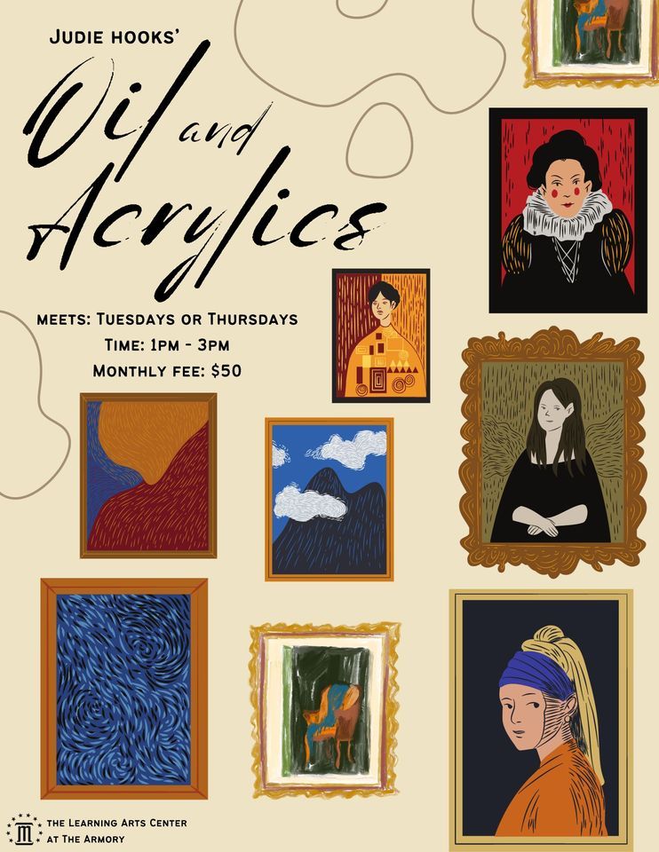 Hooks Oil and Acrylics with Judie Hooks, Armory Learning Arts Center