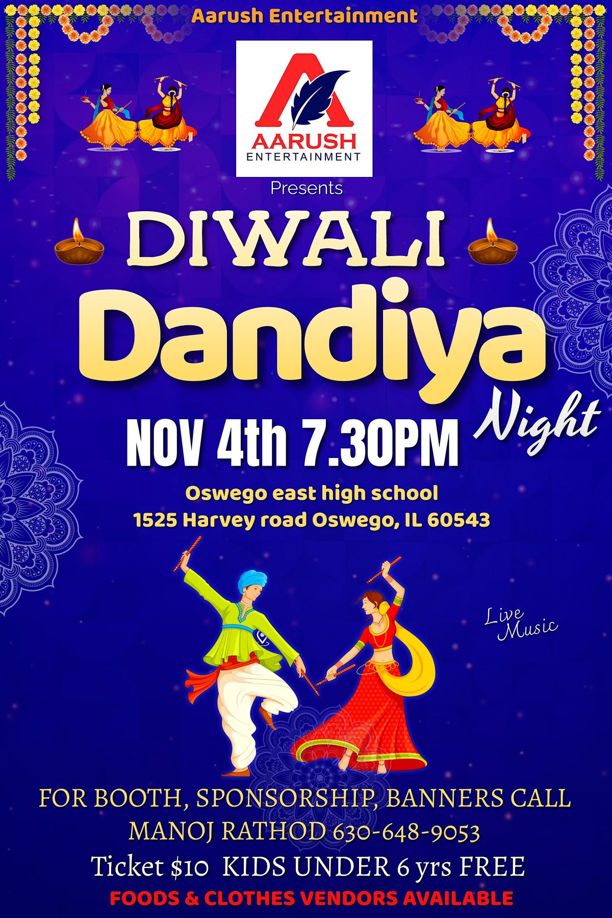DIWALI DANDIYA NIGHT, Oswego East High School, 4 November 2023 |  AllEvents.in