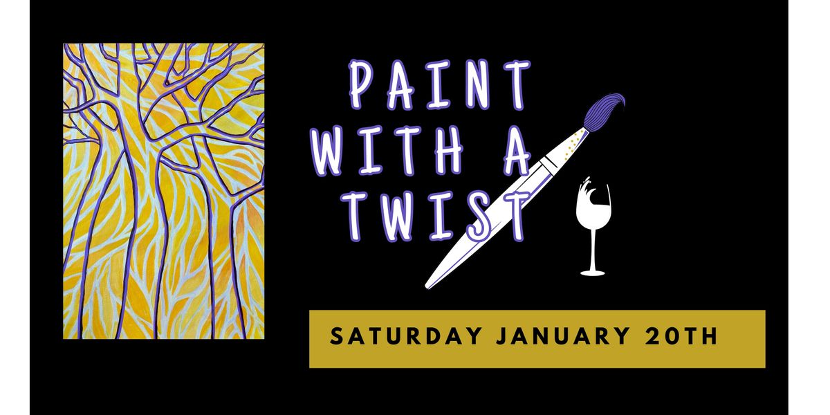 Paint with A Twist Trees, Cyber Center Classroom, Dubois, January 20