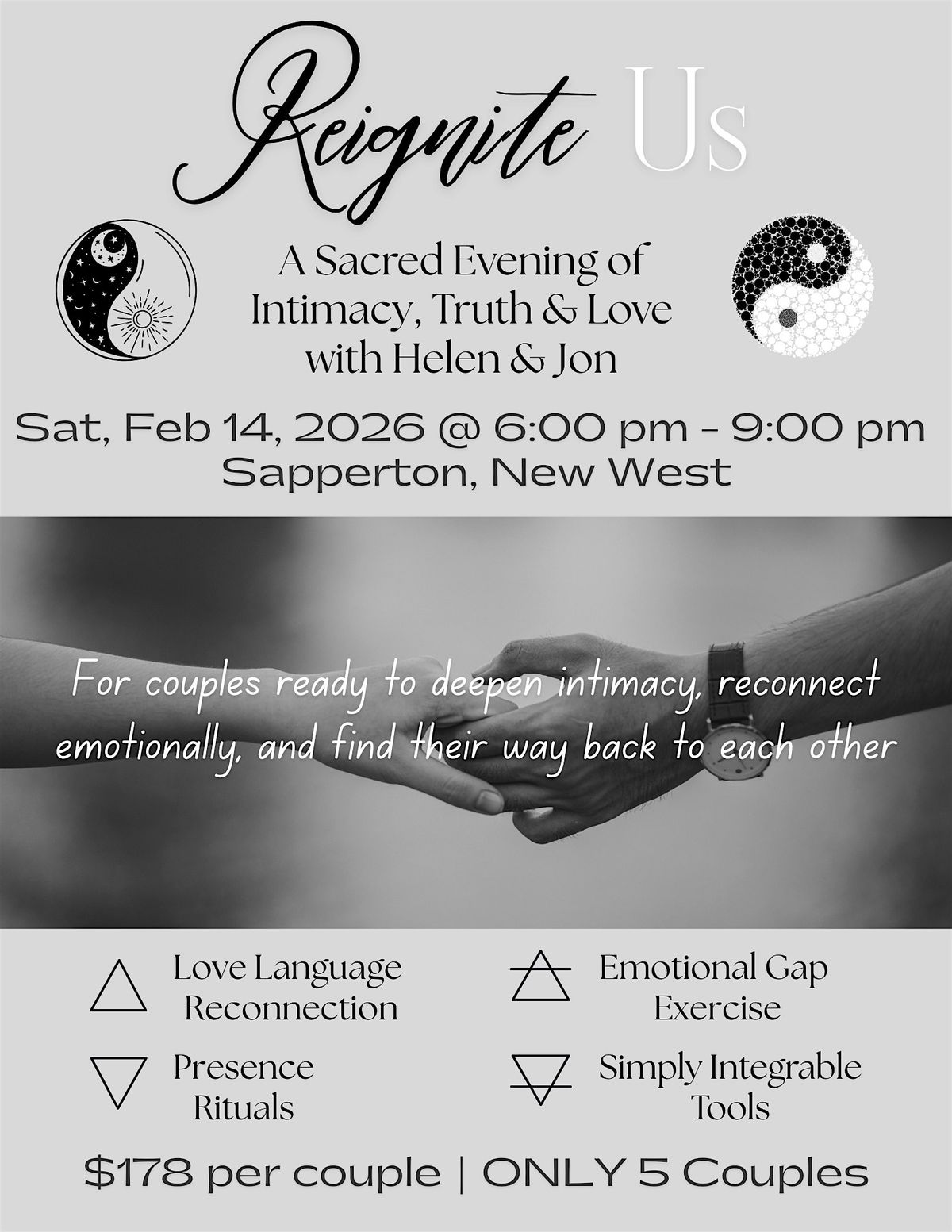 Copy of Reignite Us : A Sacred Evening of Intimacy, Truth & Love, 14 February | Event in New Westminster