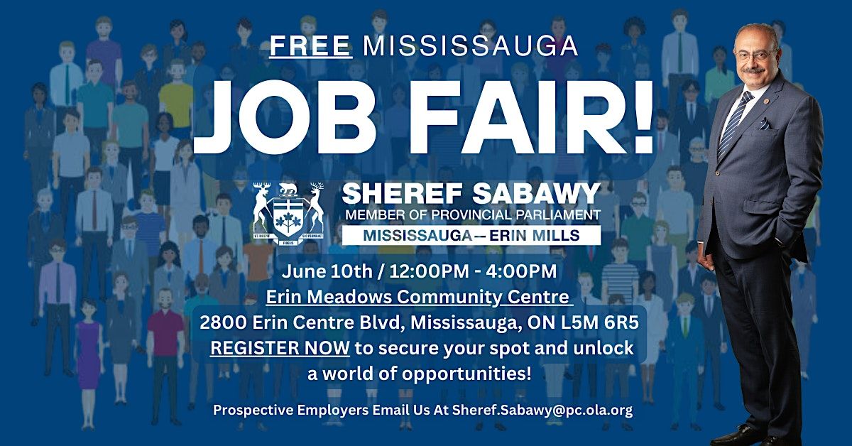Mississauga Job Fair, Erin Meadows Community Centre, Mississauga, June