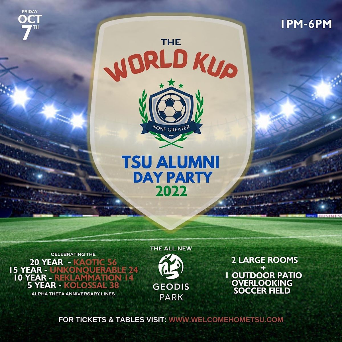 The World Kup " TSU ALUMNI DAY PARTY", The Geodis Park