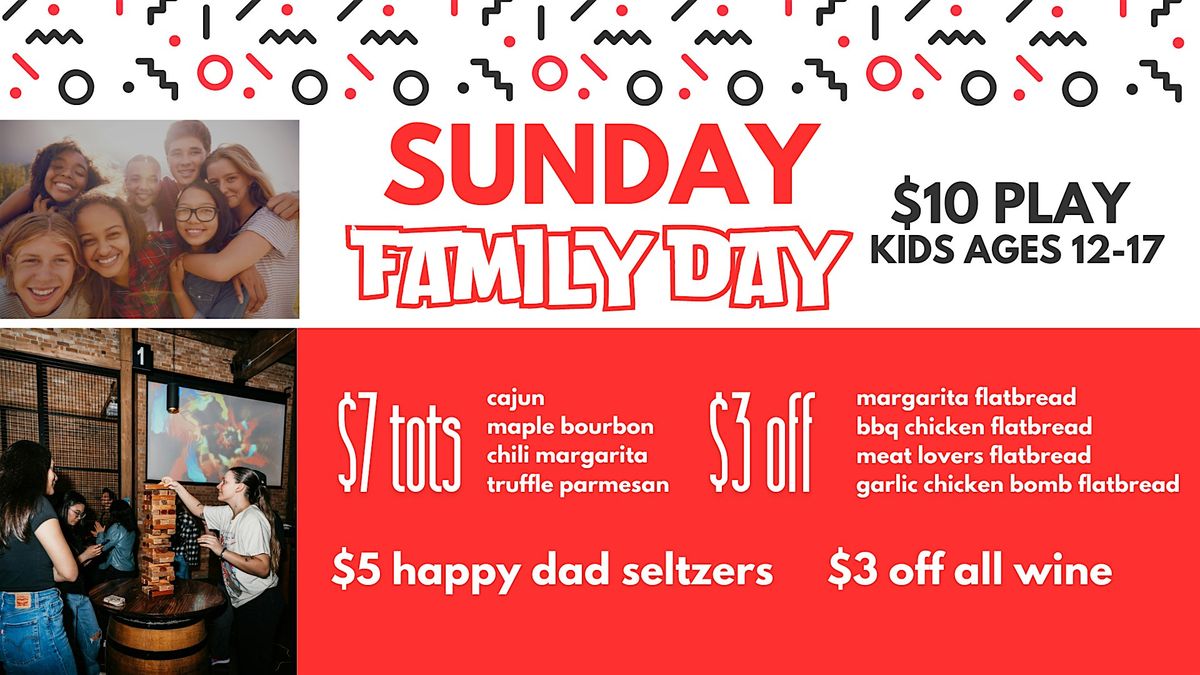 Discount Days   **SUNDAY**  Family Day: $10 Play for Kids Ages 12-17 | Event in Hillsboro | AllEvents