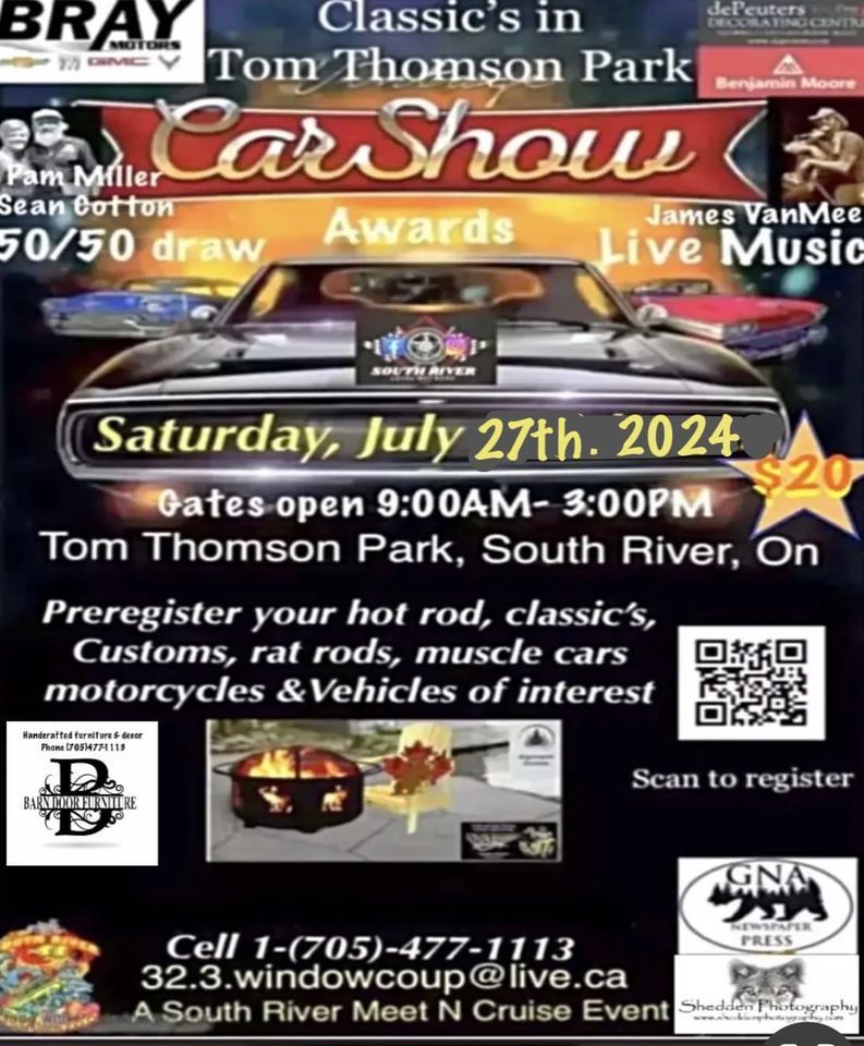 Classic’s in Tom Thomson Park, South River, Car Show , Tom Thomson Disc