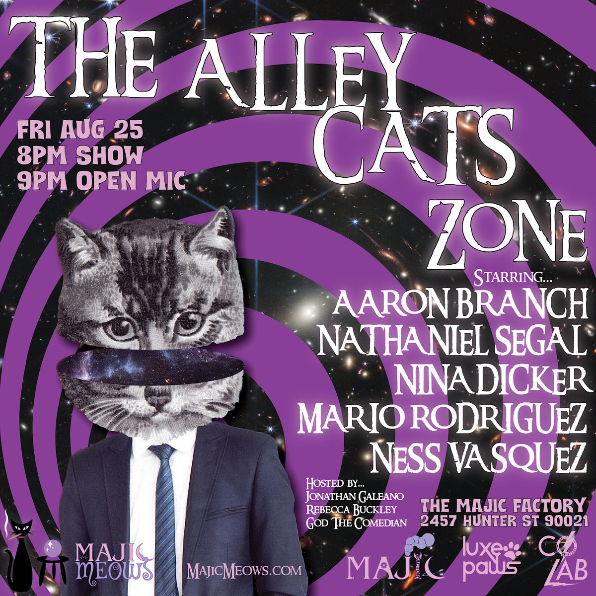 ALLEY CATS COMEDY SHOW OPEN MIC FREE 8PM DTLA FREE PARKING