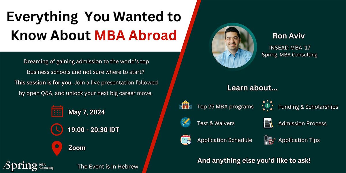 Everything You Wanted to Know About MBA Abroad, May 29 2024 | Online ...
