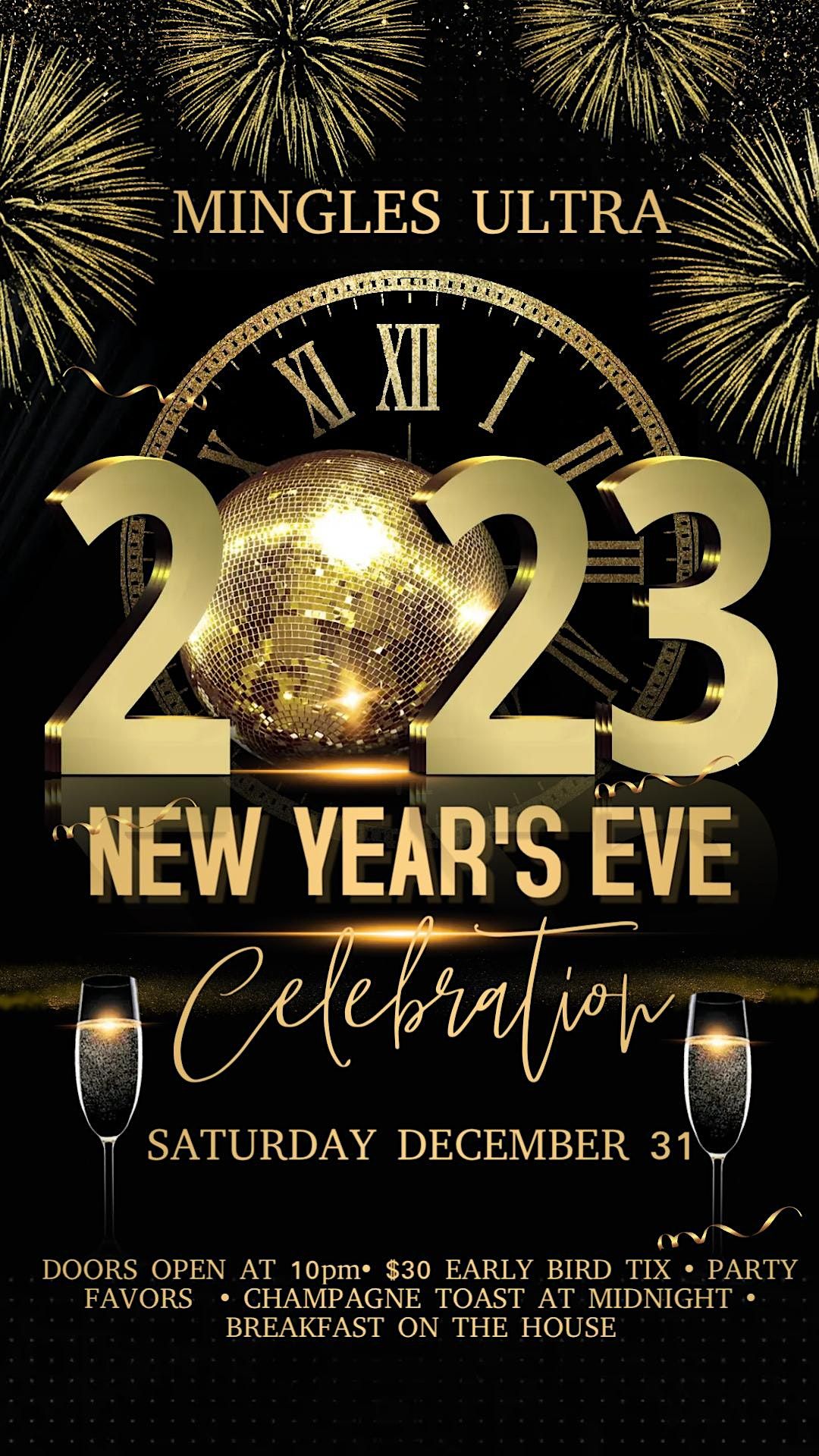 Mingles NYEve Celebration 2023, Mingles Ultra Lounge, Bronx, December