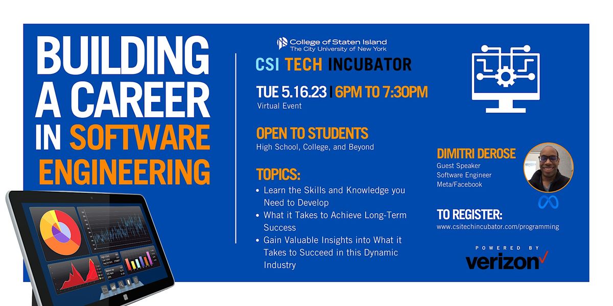 Building a Career in Software Engineering, May 16 2023 | Online Event ...