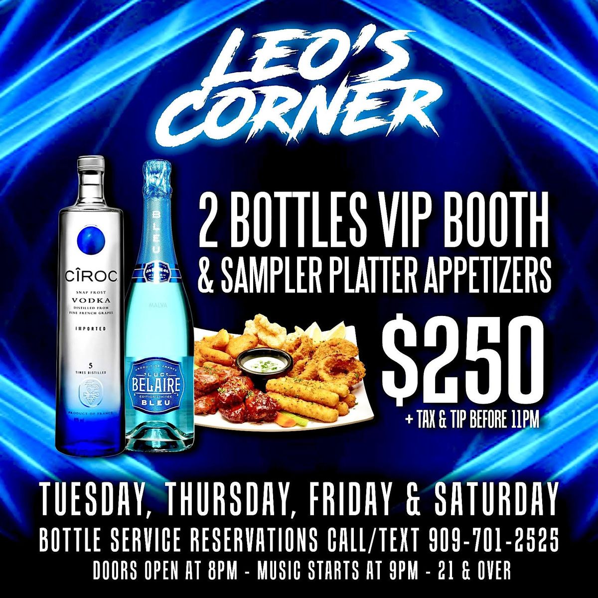 VIP Table Special, Leos Corner Lounge & Grill, Upland, 26 August 2023