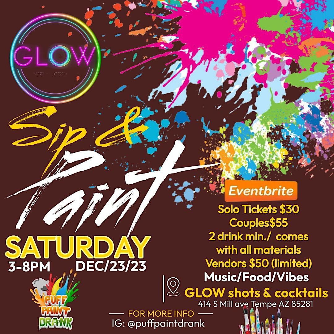 Sip and Paint Glow shots & cocktails, Glow Tempe, South Mill Avenue