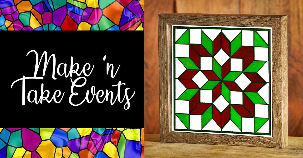 Stained Glass Shadow Box Frame Diamond Pattern, Gallows Hill Spirits