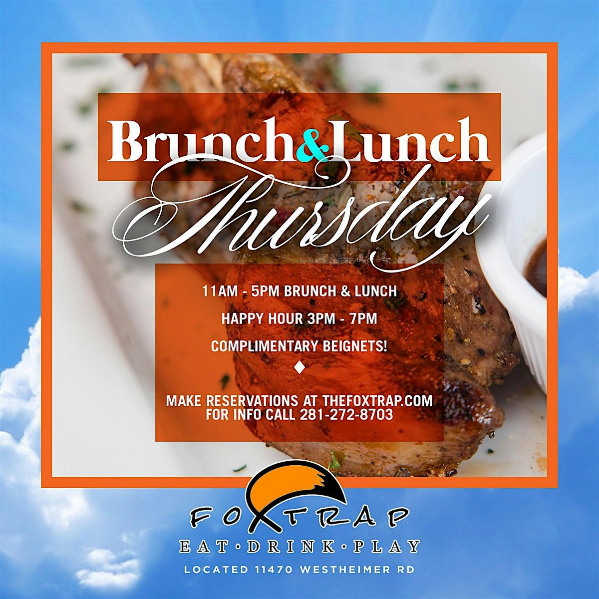 Thursday Brunch & Lunch | Happy Hour | Hookah | Pool Tables | Free Beignets | Event in Houston | AllEvents