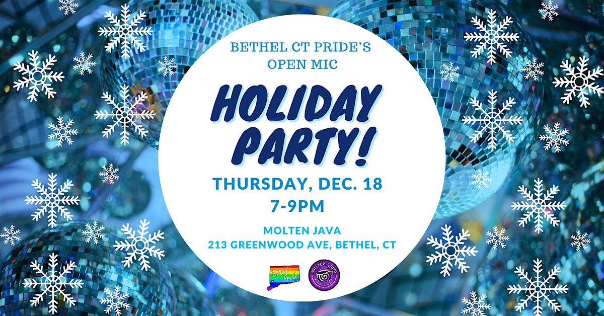 Holiday Party at Open Mic, 18 December | Event in Bethel | AllEvents
