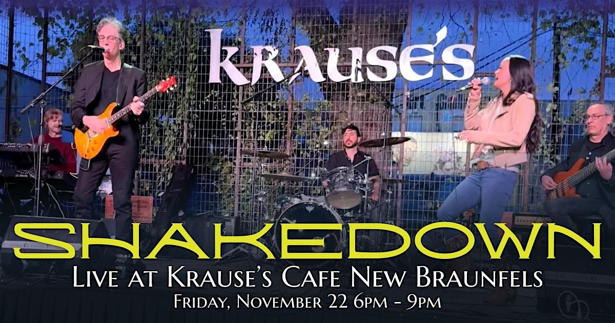 Shakedown Live at Krause's Cafe - 12/13/25, 13 December | Event in New Braunfels | AllEvents