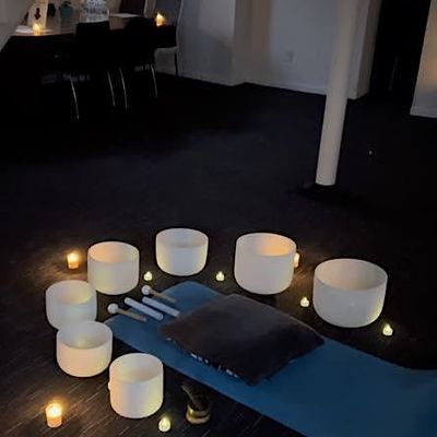 Sound Bath With Quartz Crystal Healing Bowls Tuning Forks Water Drum