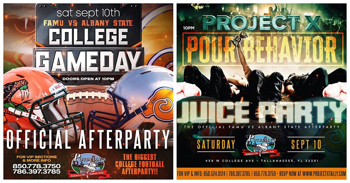 Project X Game Day Juice Party Potbelly S Tallahassee 10 September To 11 September