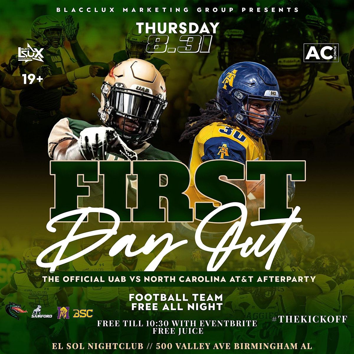 First Day Out, El Sol Birmingham, 31 August to 1 September