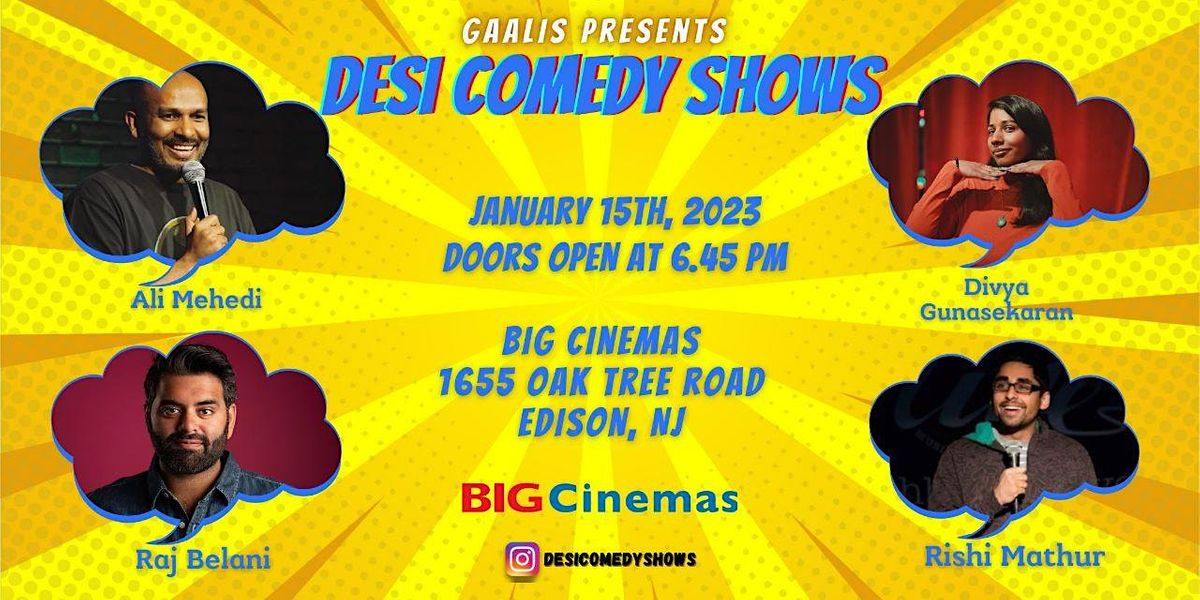 COMEDY & STANDUP IN JANUARY 2023, Big Cinemas , Edison, NJ 08820, 15