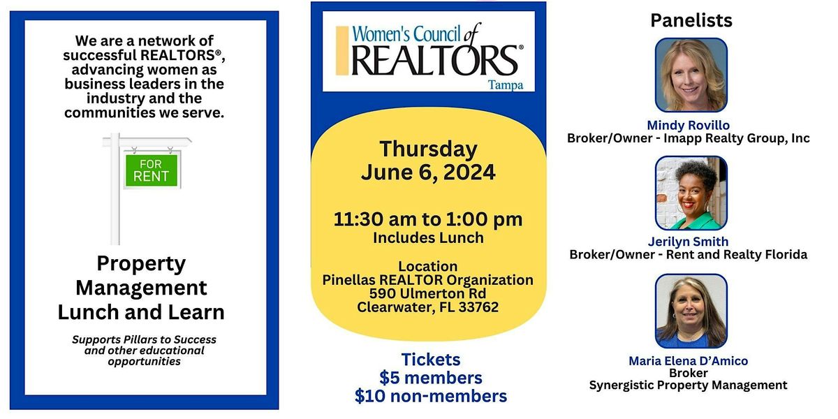 Womens Council of REALTORS TampaLunch & Learn Property Management