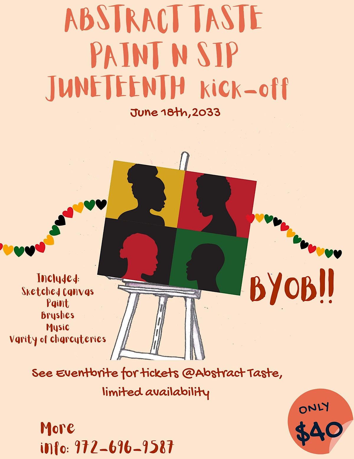 Paint n Sip KickOff, 1101 E Bardin Rd, Arlington, 18 June