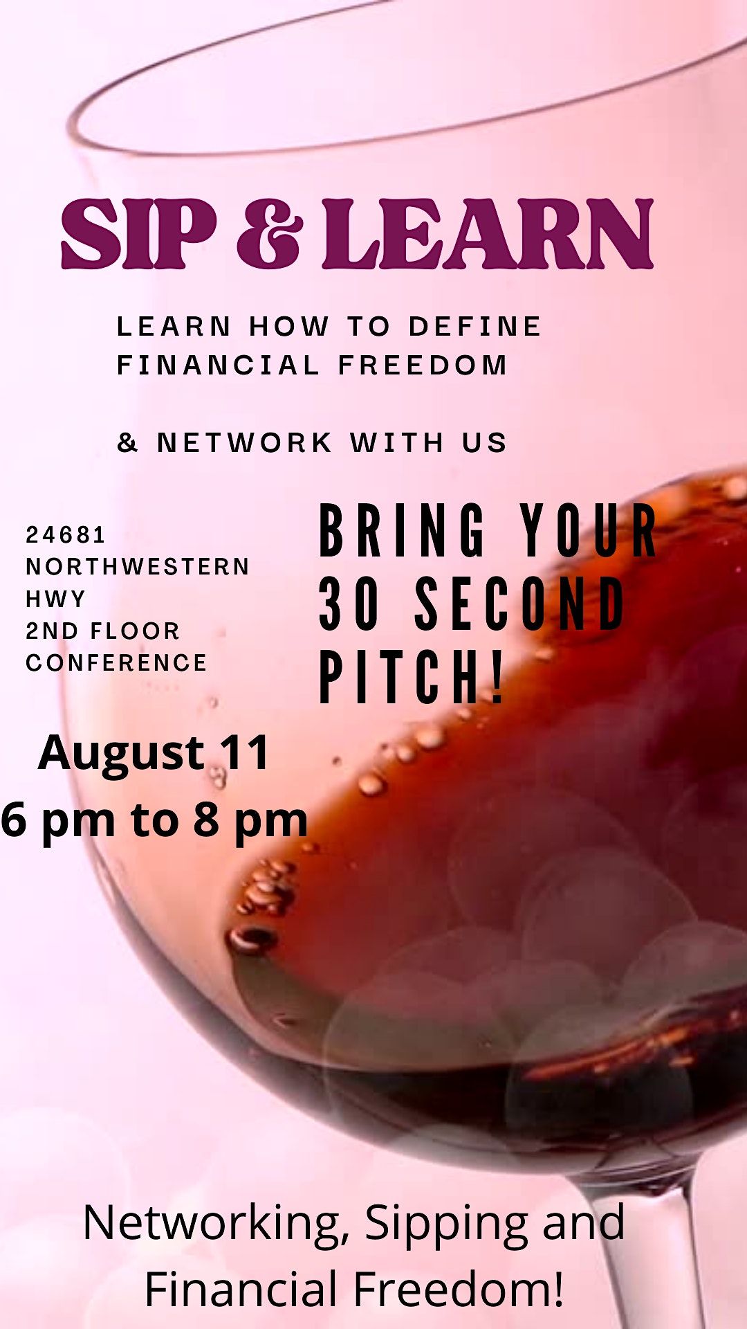 Sip & Learn - Finanical Freedom, 24681 Northwestern Hwy, Southfield, August  11 2022 | AllEvents.in
