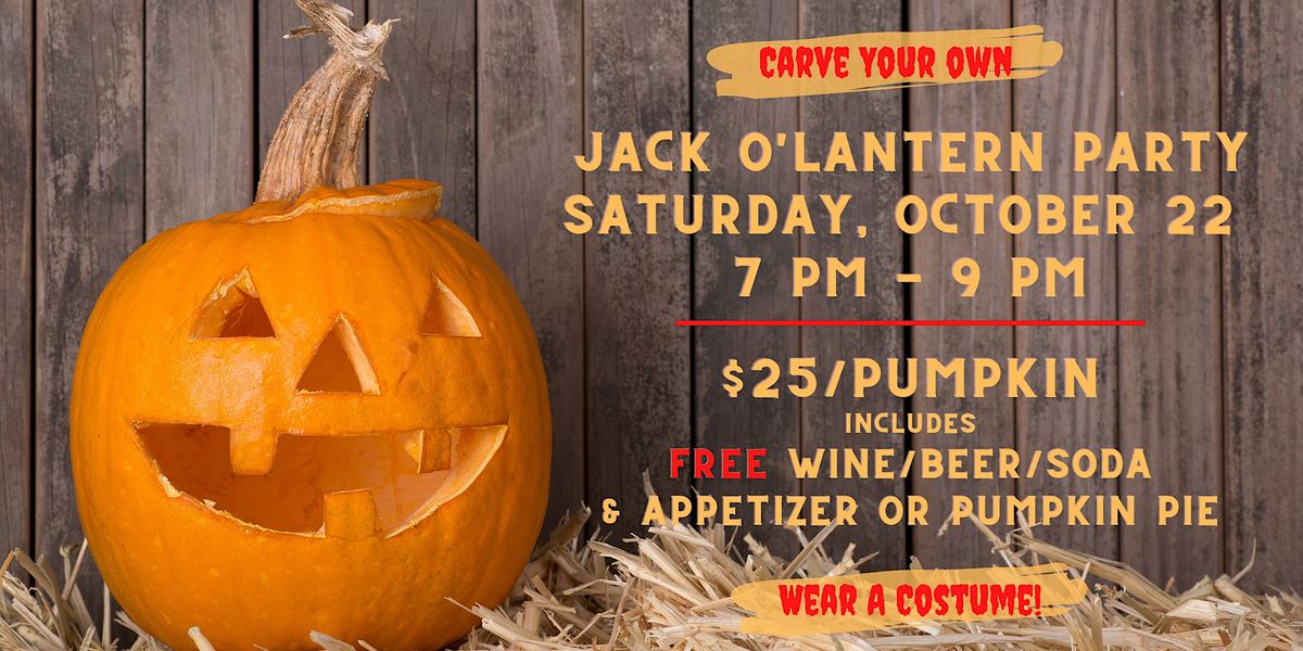 Carve Your Own Jack OLantern Party, 212 Front St, Greenport, October 22