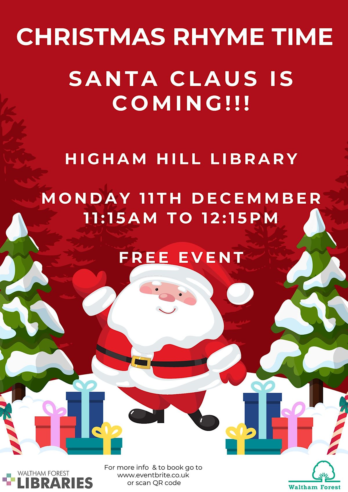Father Christmas visit, Higham Hill Library, London, 11 December 2025