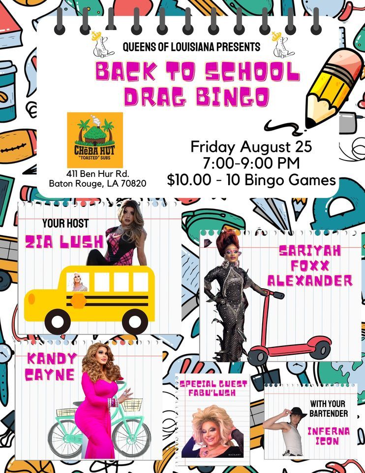 Cheba Hut Back to School Drag Bingo , Cheba Hut "Toasted" Subs (Baton