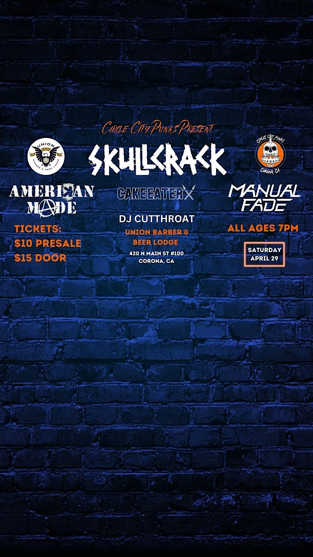 Skullcrack w/ Amerikan Made, Cake Eater, and Manual Fade, Union Barber