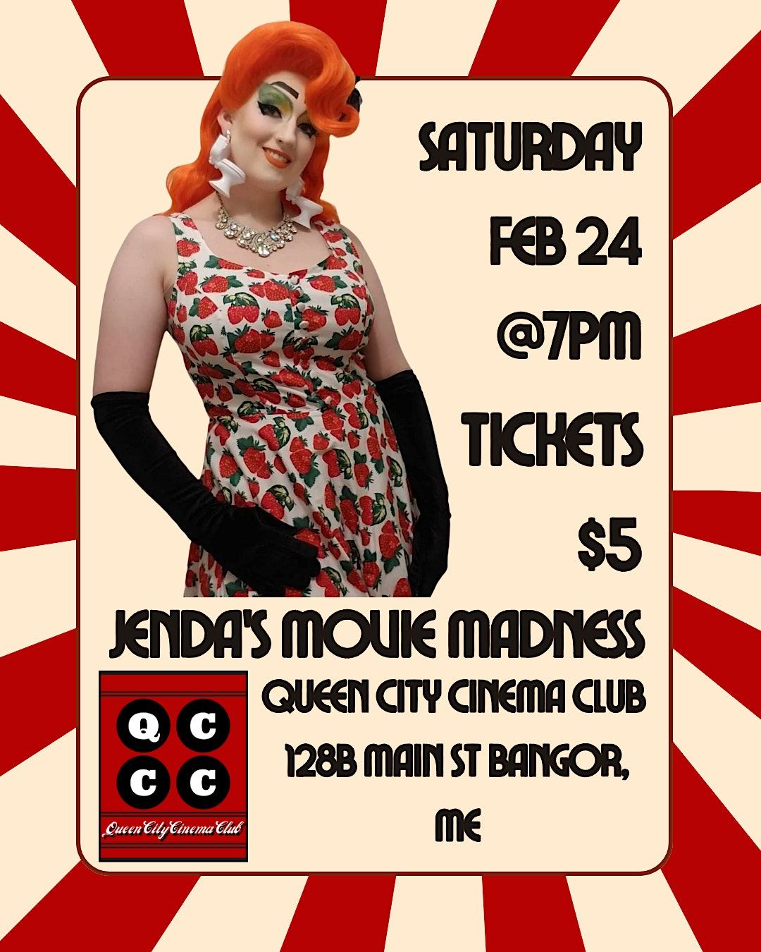 Jendas Movie Madness, Queen City Cinema Club, Main Street, Bangor,