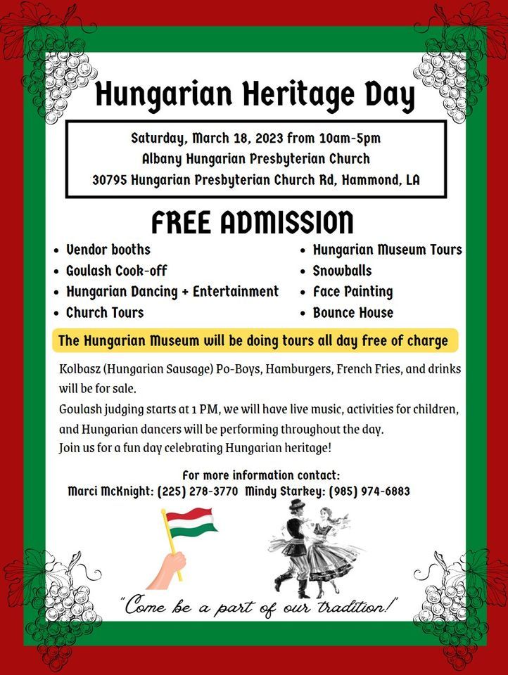 Hungarian Heritage Day , Albany Hungarian Presbyterian Church, Hammond