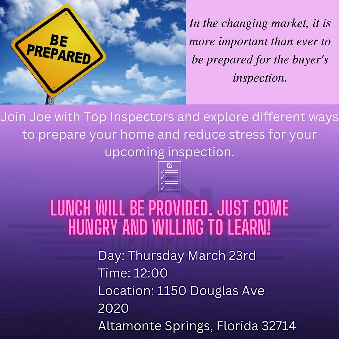 How to Prepare for the Buyers Inspection., 1150 Douglas Ave 2020