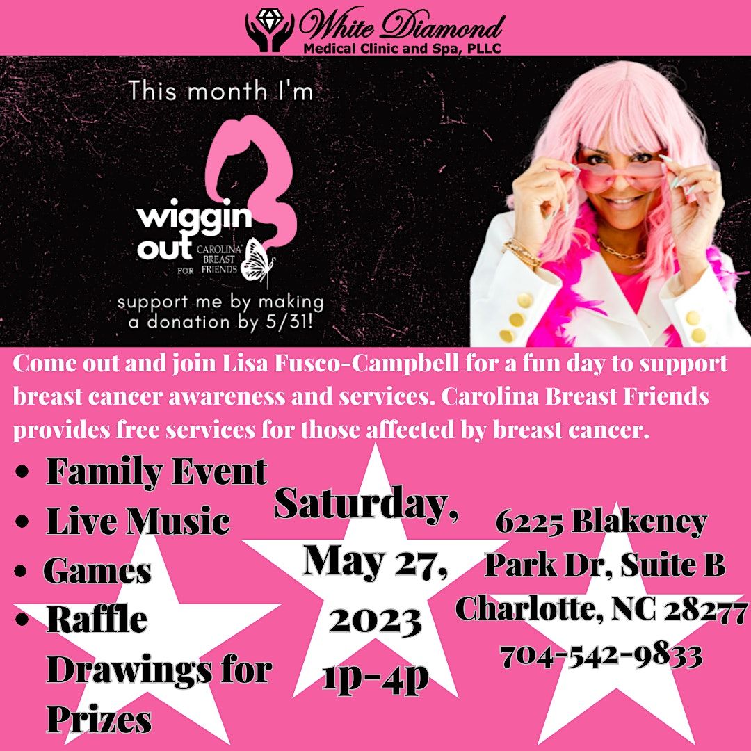 Wiggin Out with Lisa FuscoCampbell for Breast Cancer Services, White