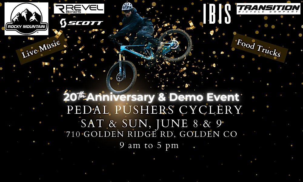 20th Anniversary Celebration & Demo Day, Pedal Pushers Cyclery, Golden