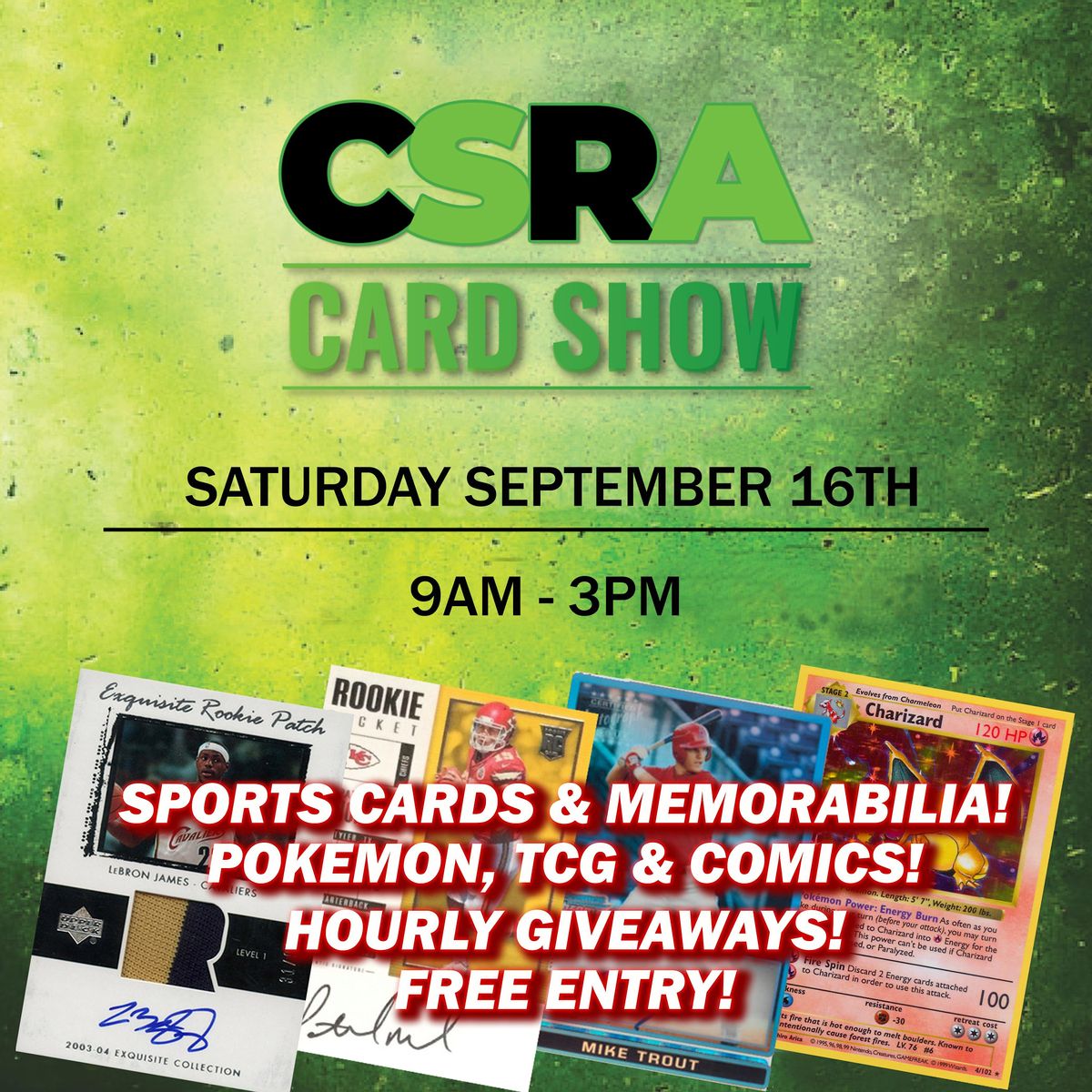 CSRA Card Show, Pine View Baptist Church, Augusta, 16 September 2023 AllEvents.in