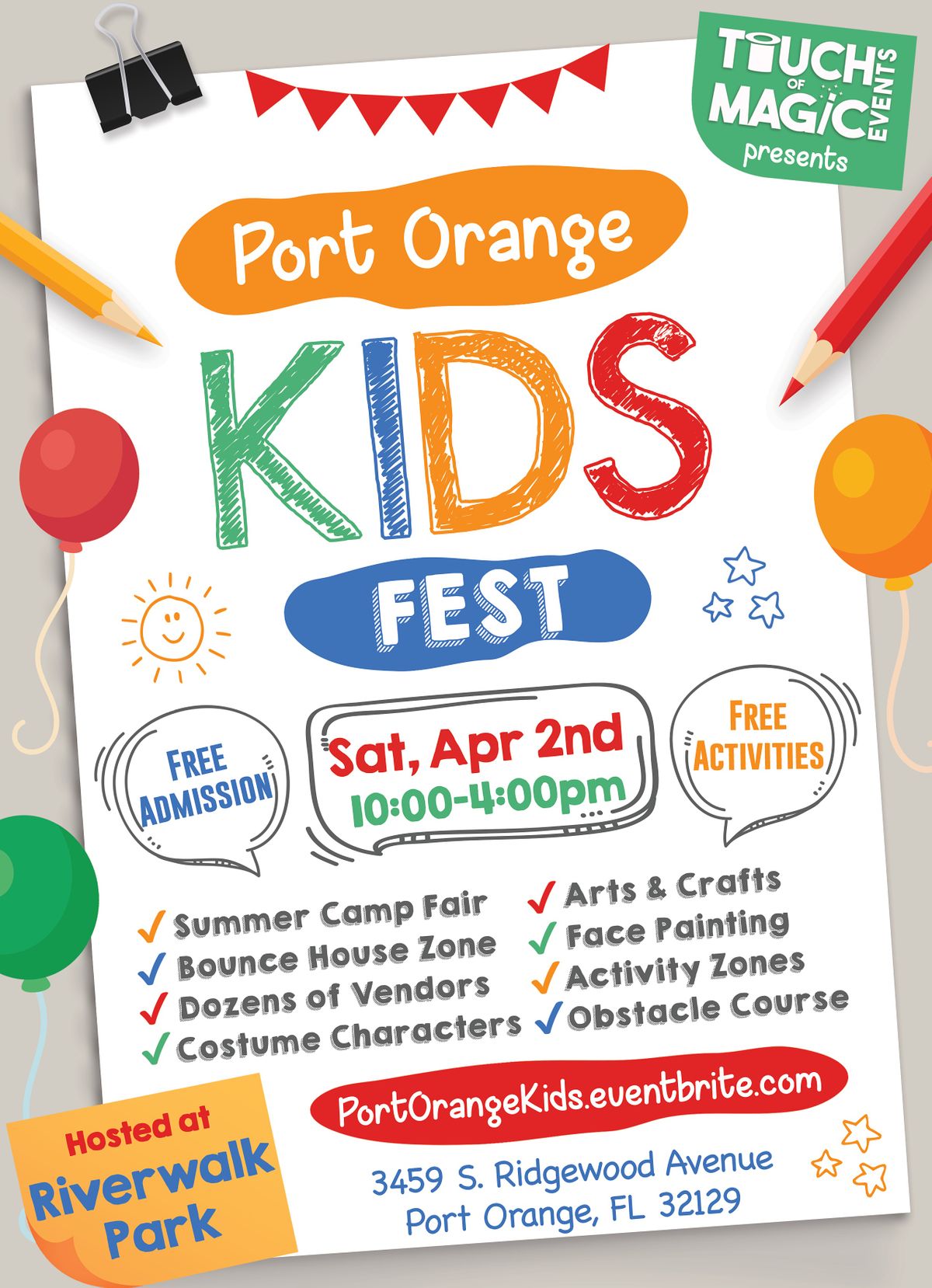 Port Orange Kids Fest Camp Fair Riverwalk Park Port Orange April 2 2022 Allevents In Nsb Events April 2022