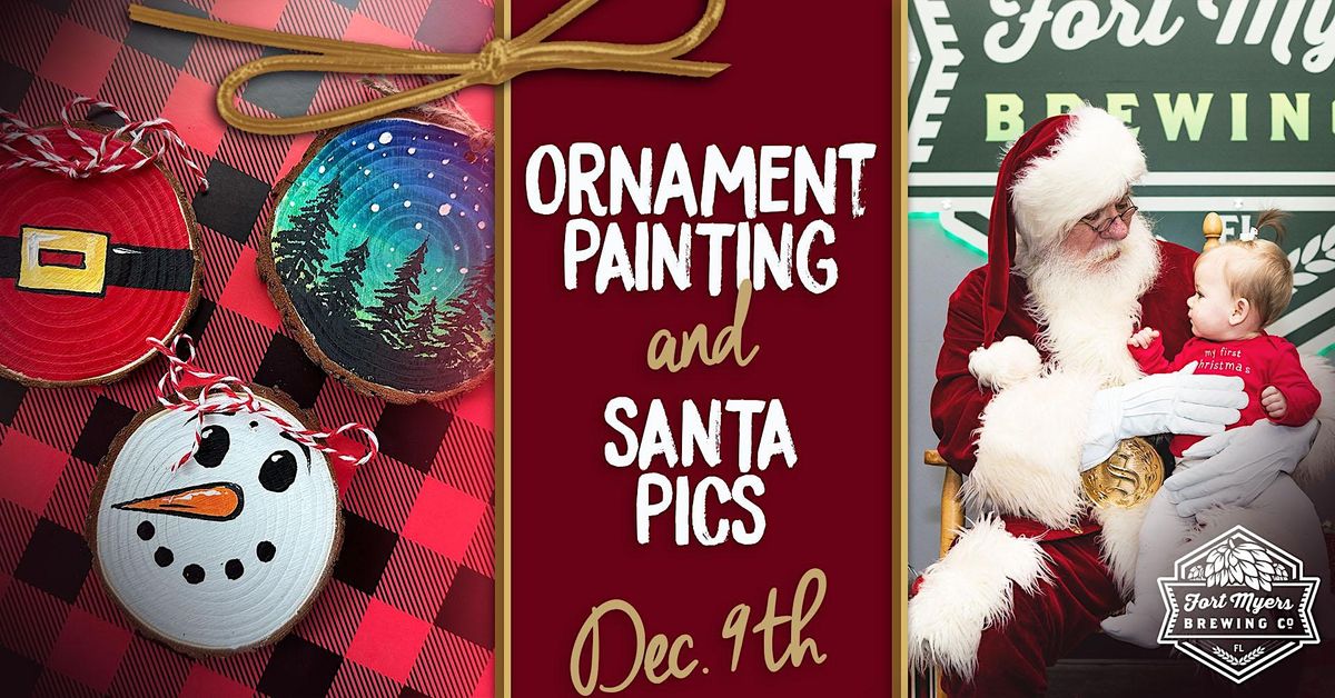 Ornament Painting & Santa Pics Fort Myers Brewing Company, Fort Myers