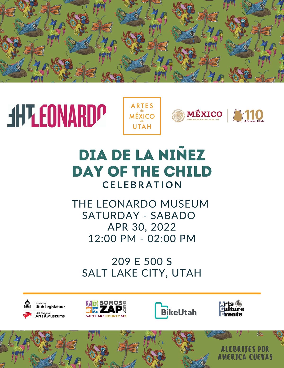 Día de las Niñas y de los Niños, The Leonardo, Salt Lake City, April 30