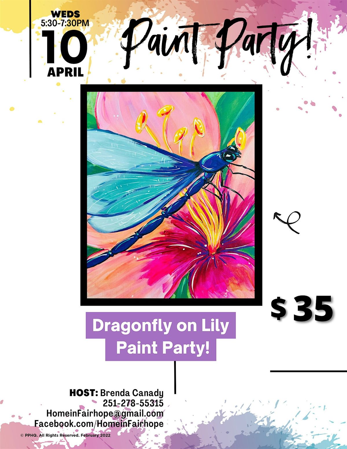 Fairhope Dragonfly on Lily Paint and Sip Party!, 10 April 2024 | AllEvents