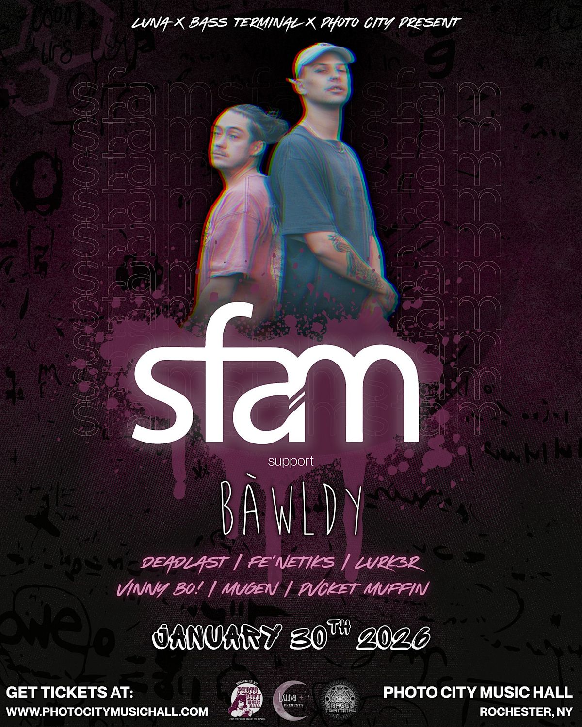 sfam & Bawldy - Rochester, NY, 30 January | Event in Rochester | AllEvents
