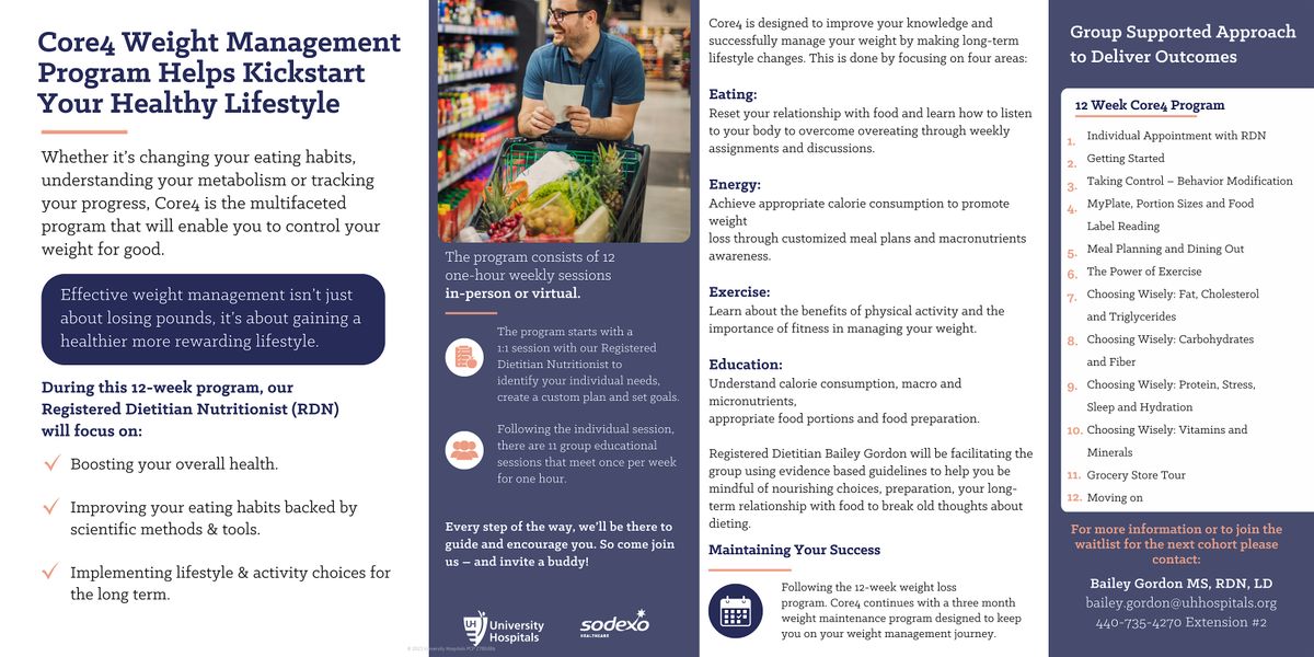 Core4 Adult Weight Management Program WAITLIST, 31 December | Event in Bedford | AllEvents