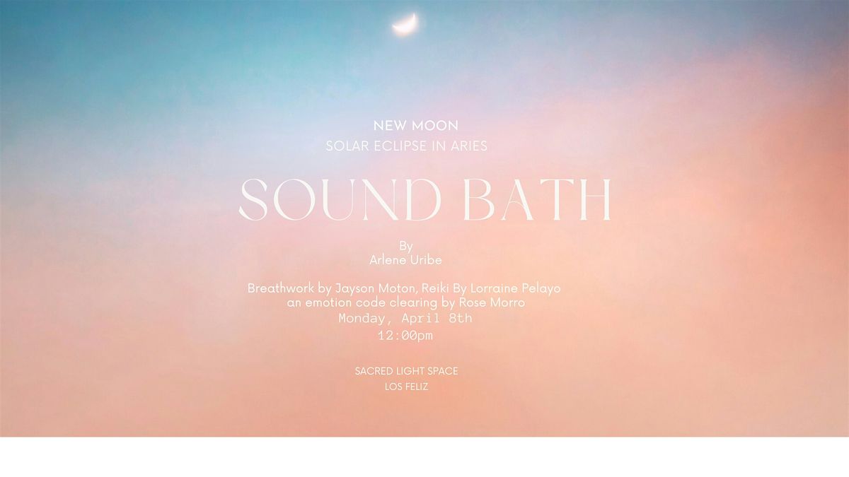 New Moon Eclipse Sound Bath opening with an emotion code clearing