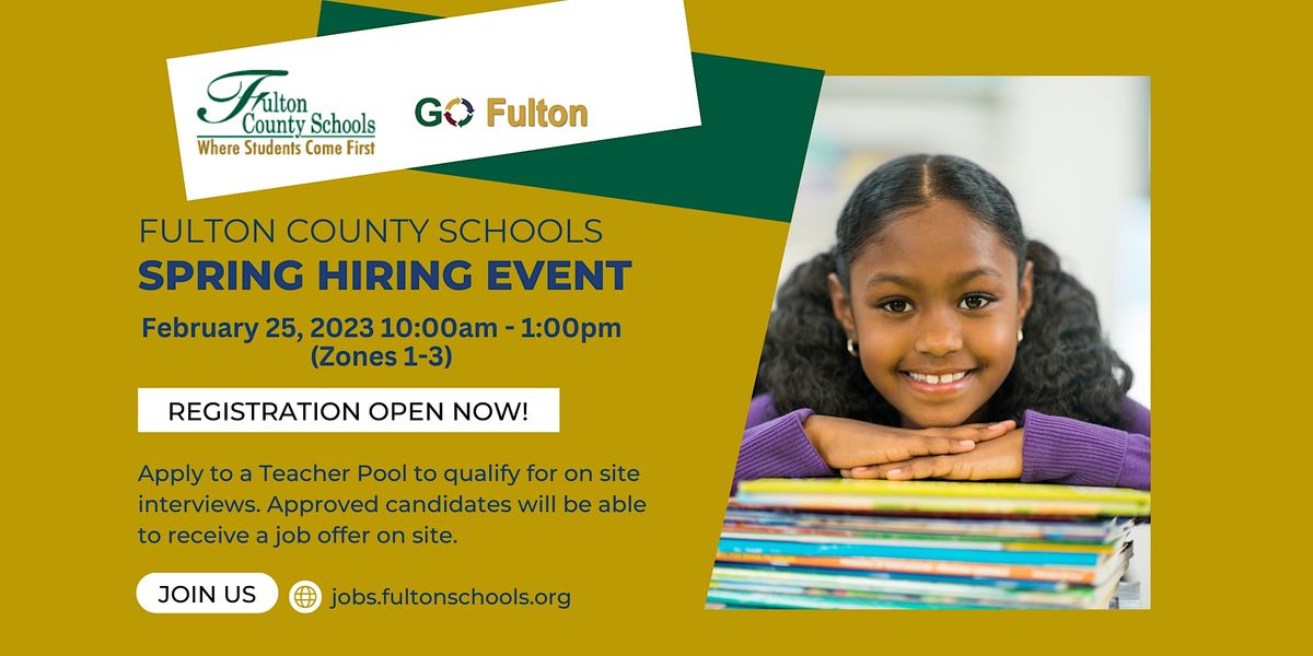 Fulton County Schools Spring Hiring Event Zones 1 3 Benjamin fulton-county-schools-spring-hiring-event-zones-1-3-benjamin