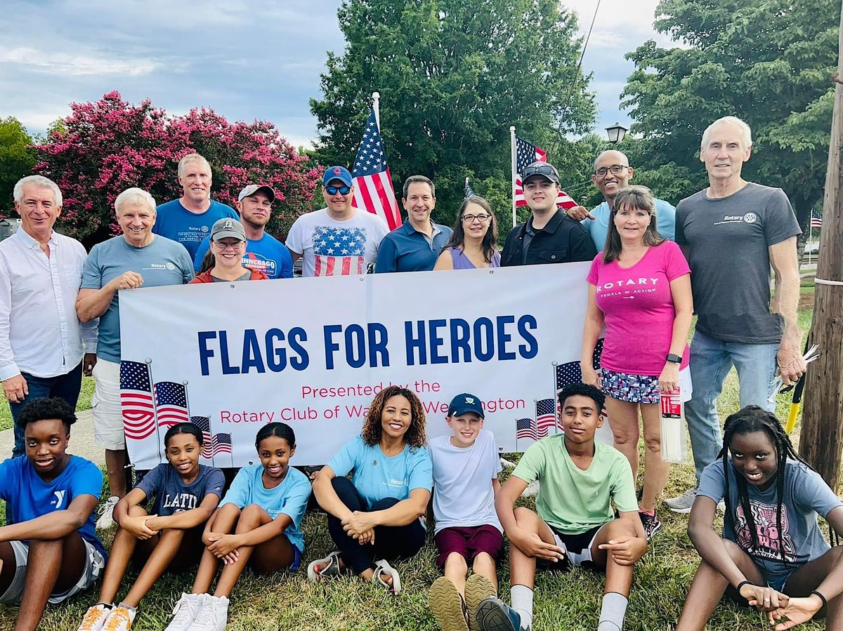 Flags for Heroes 2023 Downtown Waxhaw July 4th, West South Main