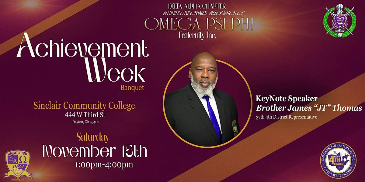 Delta Alpha 2025 Achievement Week Banquet, 15 November | Event in Dayton | AllEvents