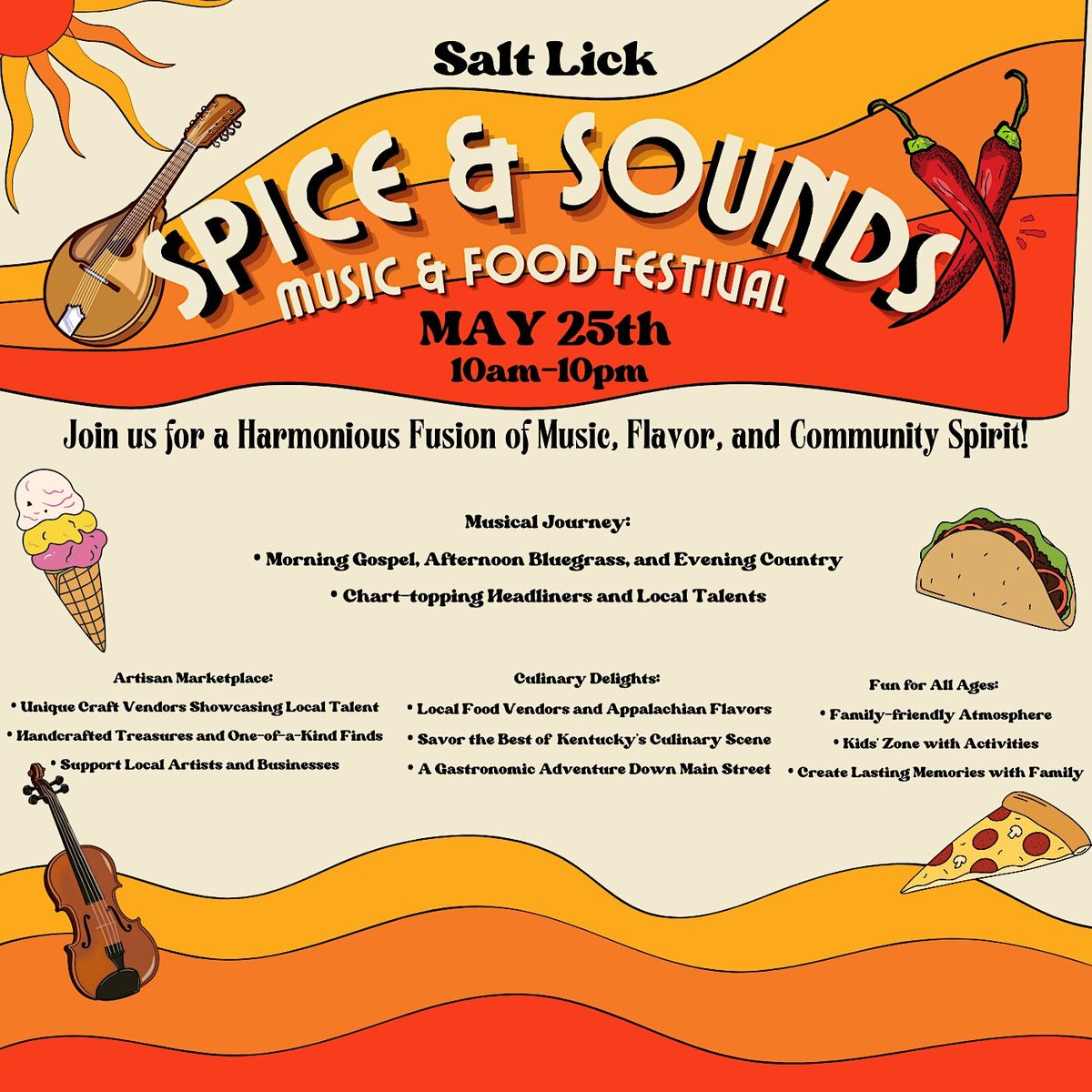 Spice & Sounds Music and Food Festival, Salt Lick, KY, USA, 25 May 2025