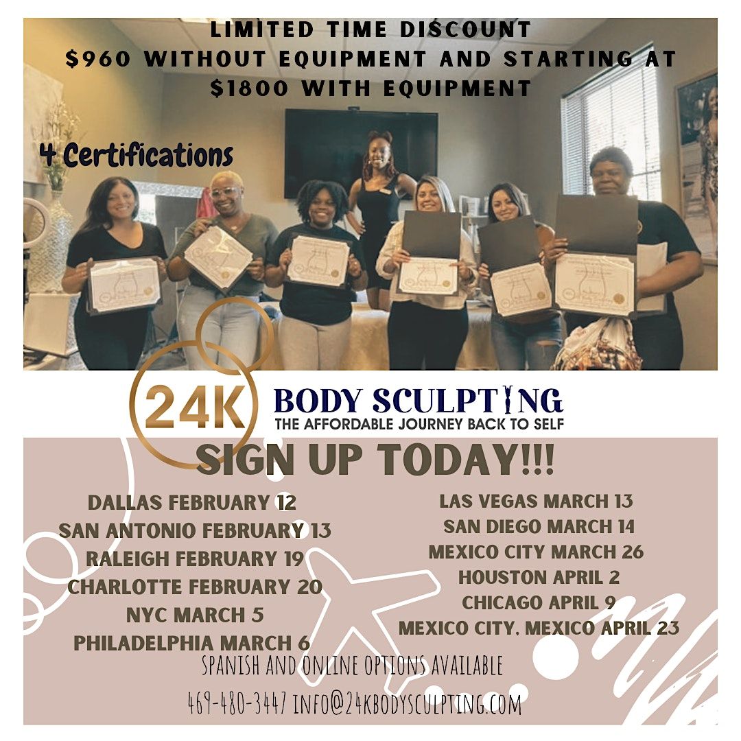 San Antonio Beginner Body Sculpting Training and Certification